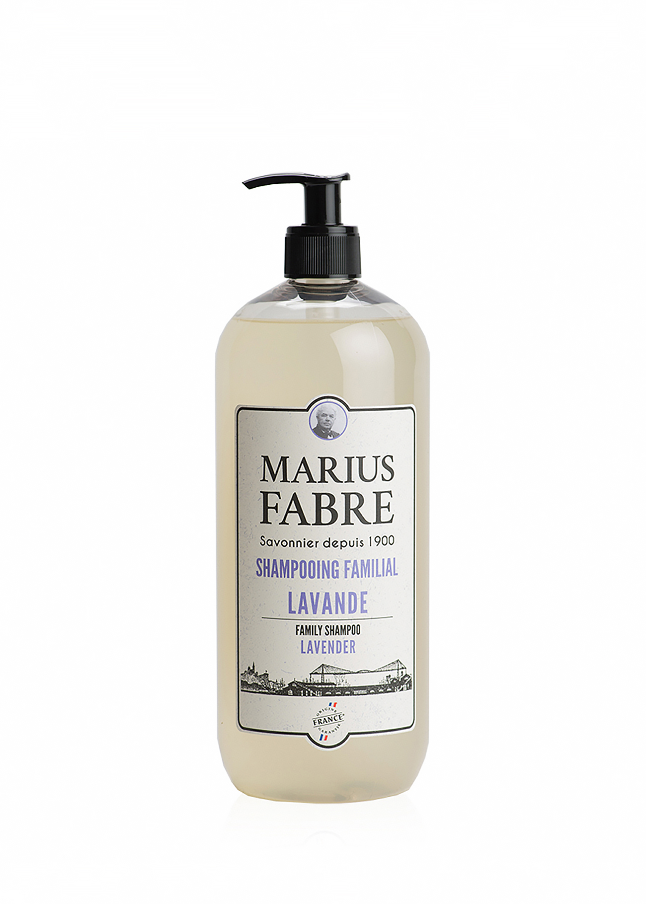 Shampooing Familial Parfumé à La Lavande Marius Fabre - 1 Litre - 100% Naturel - Neuf