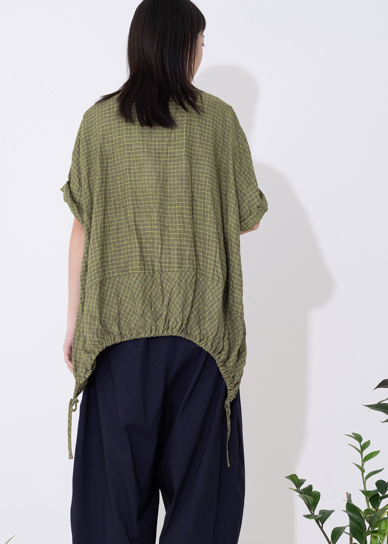 Drawstring Hem Blouse