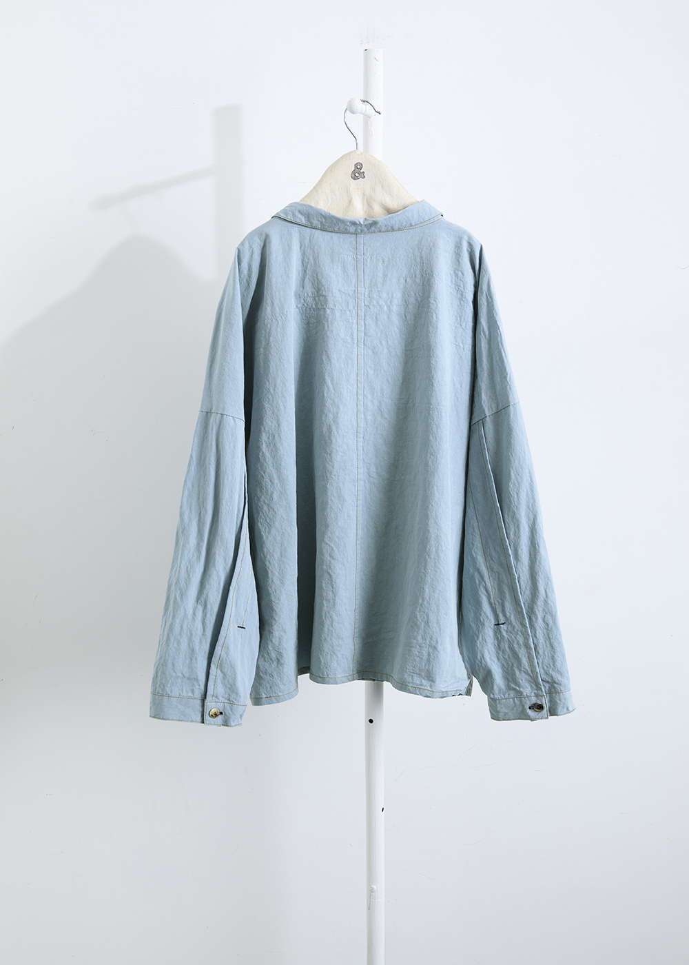 繁生假釦大落肩襯衫