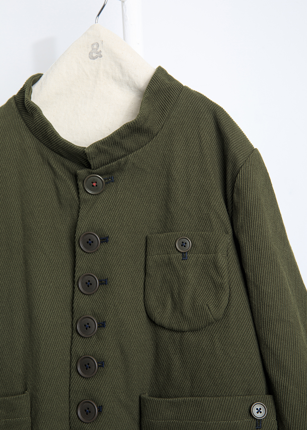 圓釦三口袋短版外套