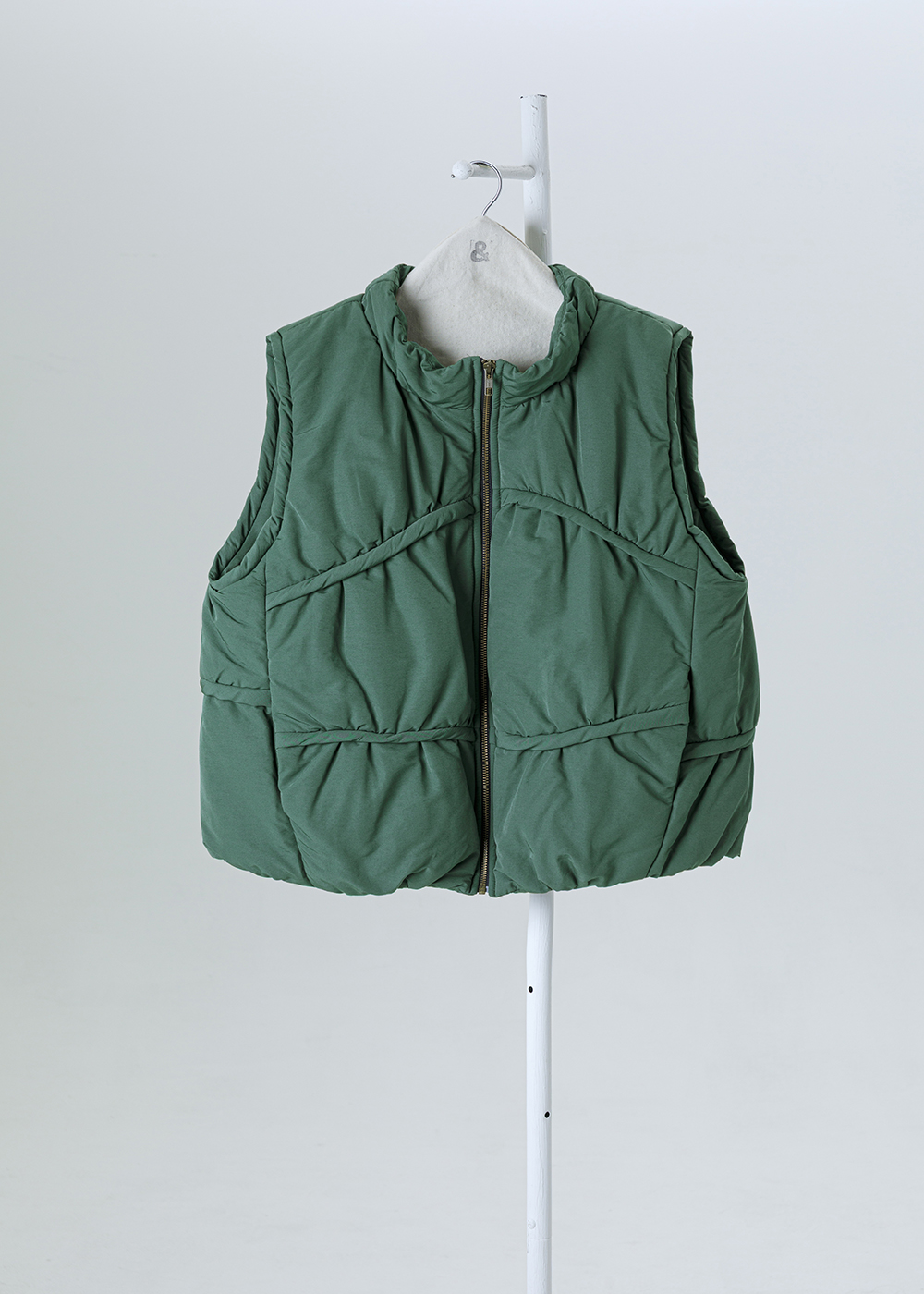 暖層結構拼線保暖背心