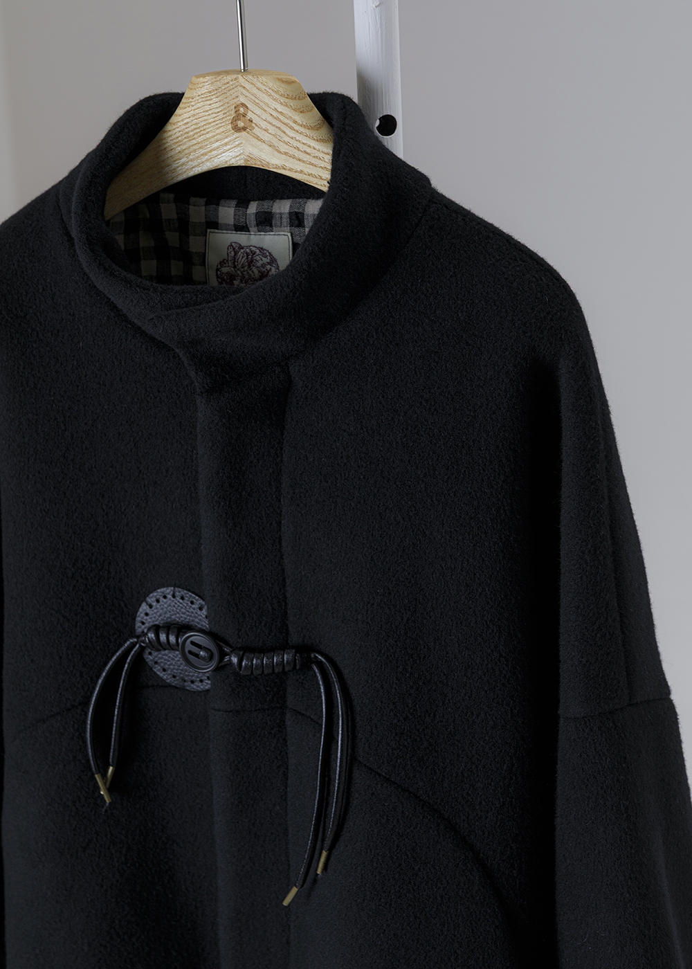 靜謐東方盤扣立領毛呢外套