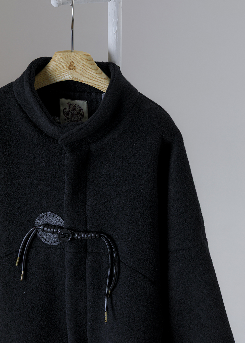 靜謐東方盤扣立領毛呢外套