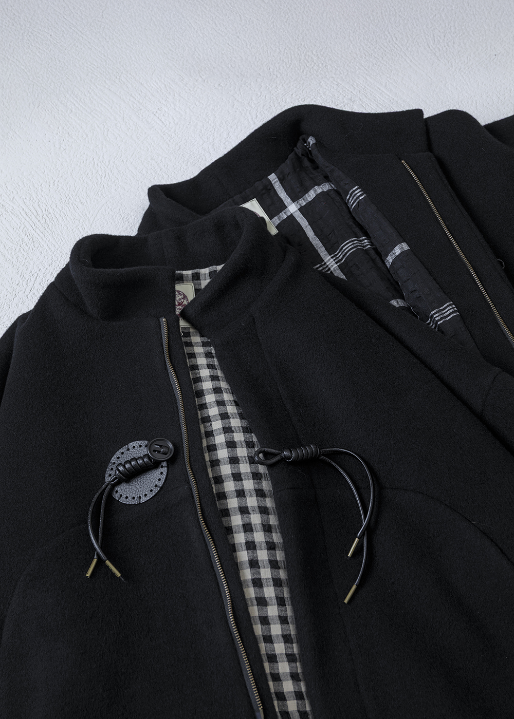 靜謐東方盤扣立領毛呢外套