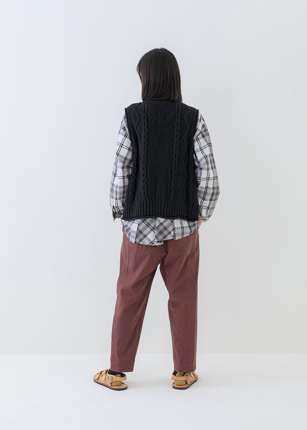 徐行九分打褶休閒褲