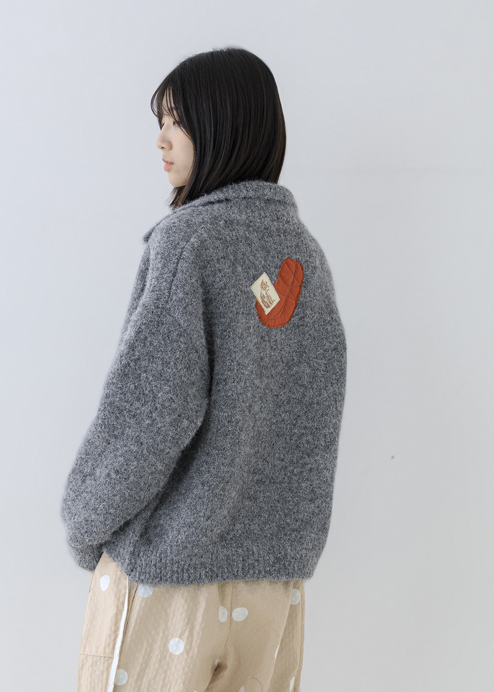 小球裝飾毛料外套