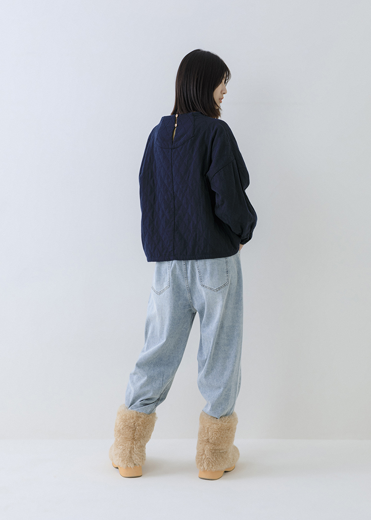 Faded Wide-Leg Jeans