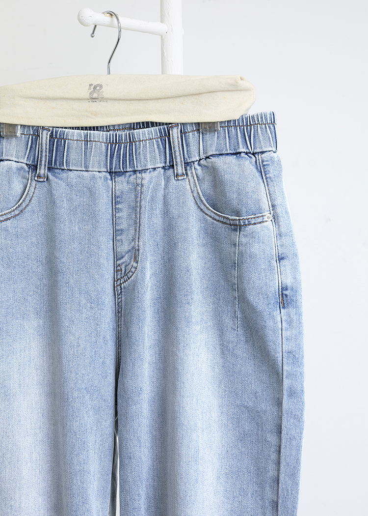 Faded Wide-Leg Jeans