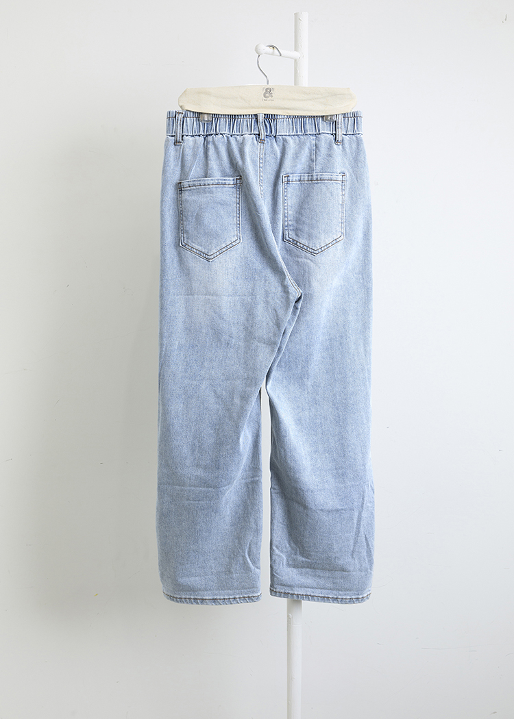 Faded Wide-Leg Jeans