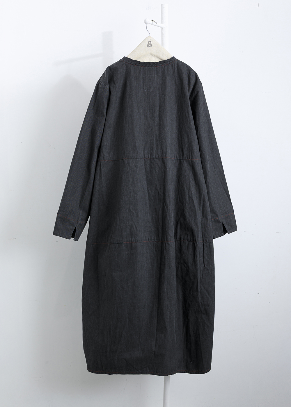 緩緩多口袋牛仔開襟洋裝