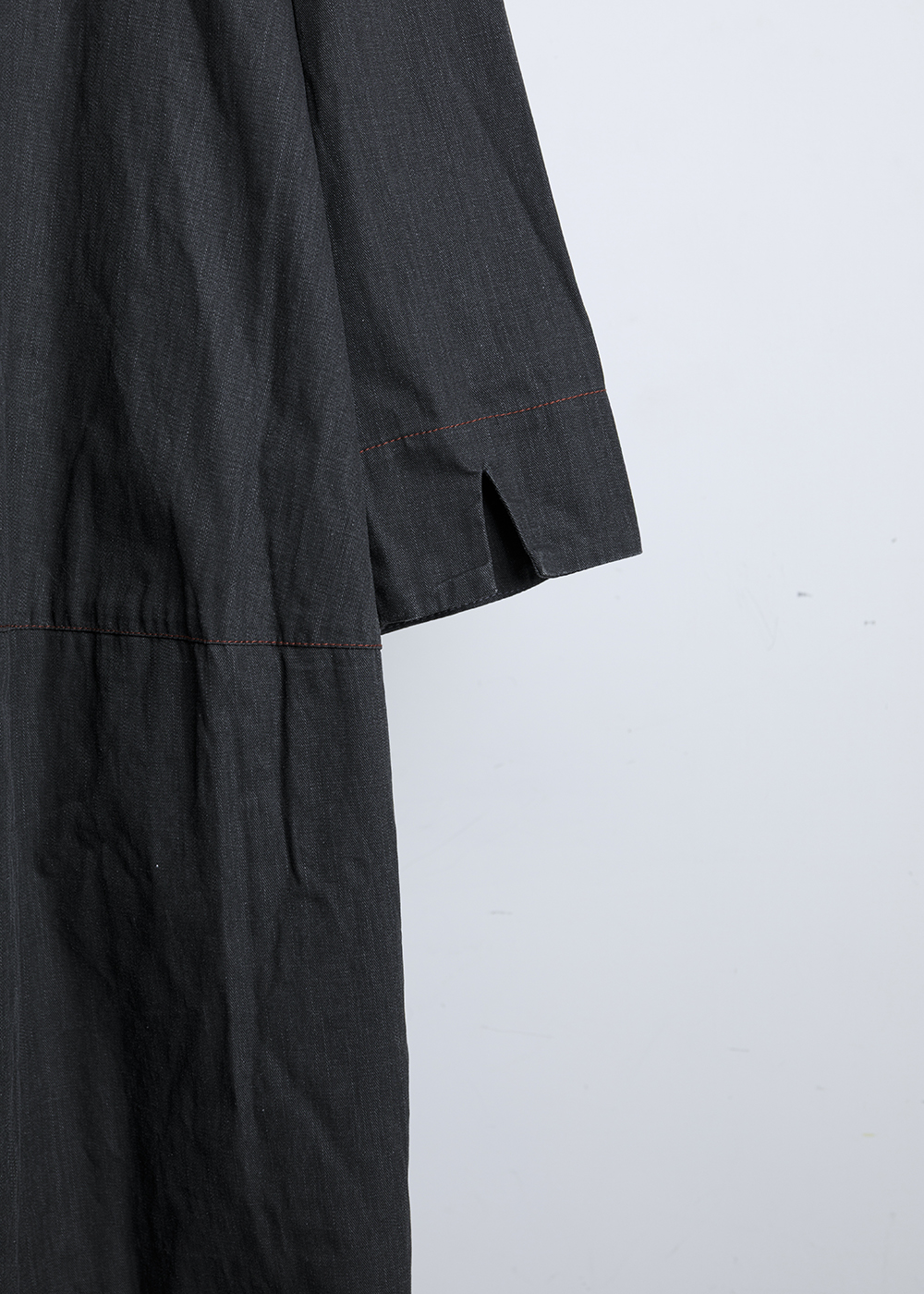 緩緩多口袋牛仔開襟洋裝