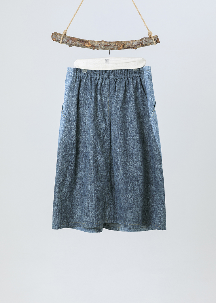 Spliced Denim Skirt