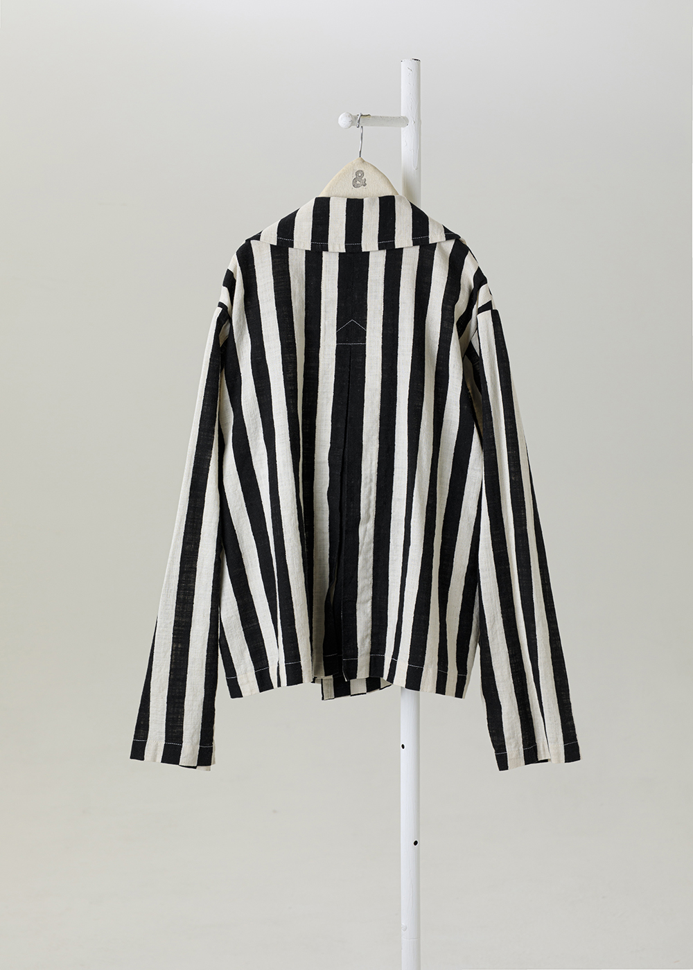 | 幾何映像派 |大翻領雙排釦棉質外套