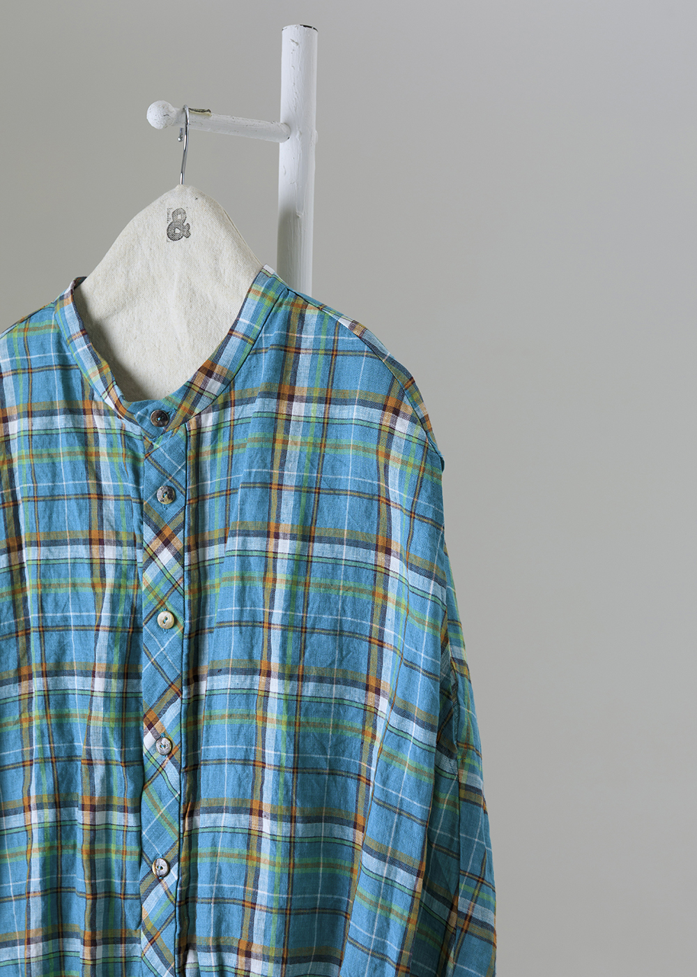 ｜幾何詩篇｜格紋繭型輪廓縮口衫