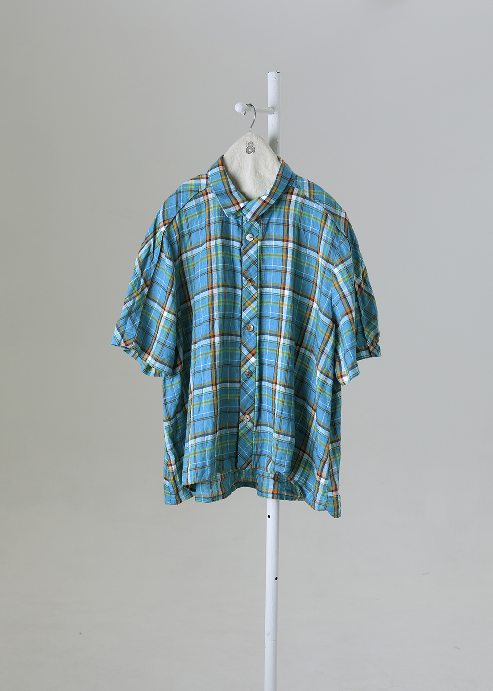 ｜幾何詩篇｜翻領格紋寬版襯衫