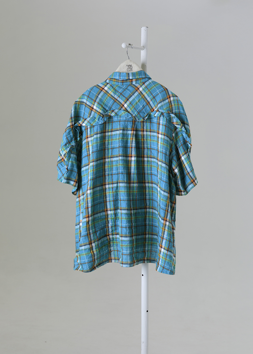 ｜幾何詩篇｜翻領格紋寬版襯衫