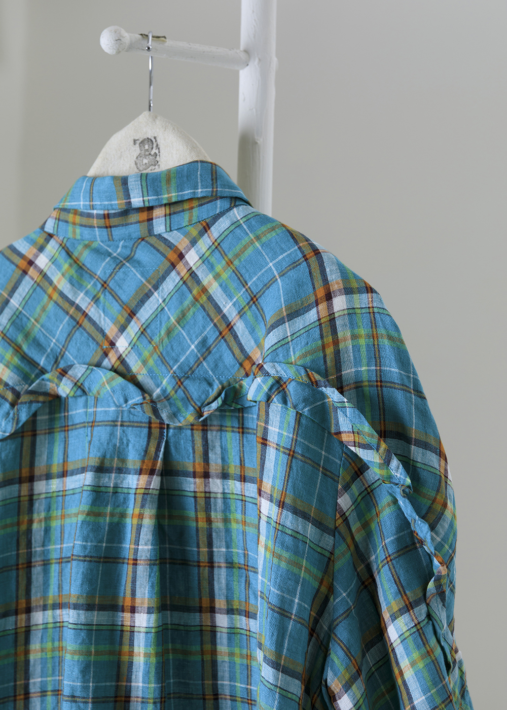 ｜幾何詩篇｜翻領格紋寬版襯衫