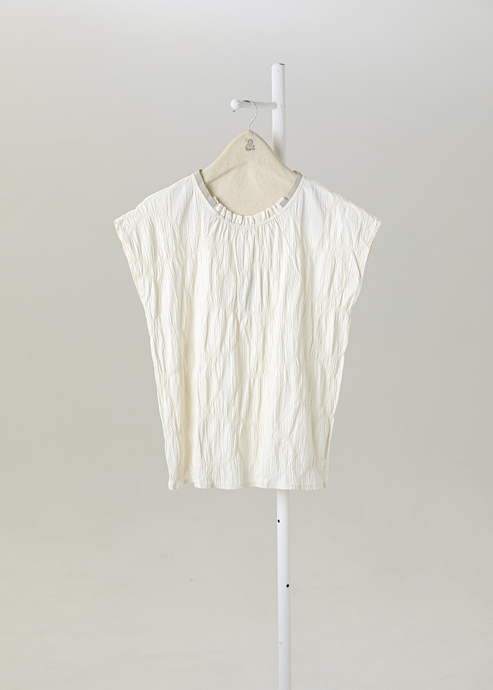  | 浮波立體圈紋 | 皺褶短袖上衣