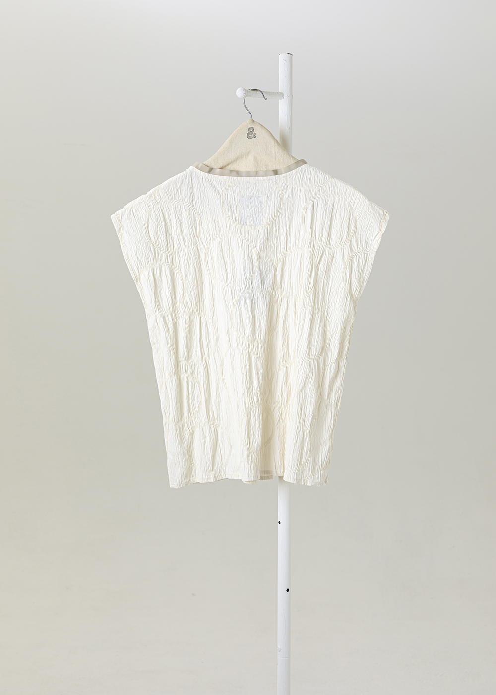  | 浮波立體圈紋 | 皺褶短袖上衣