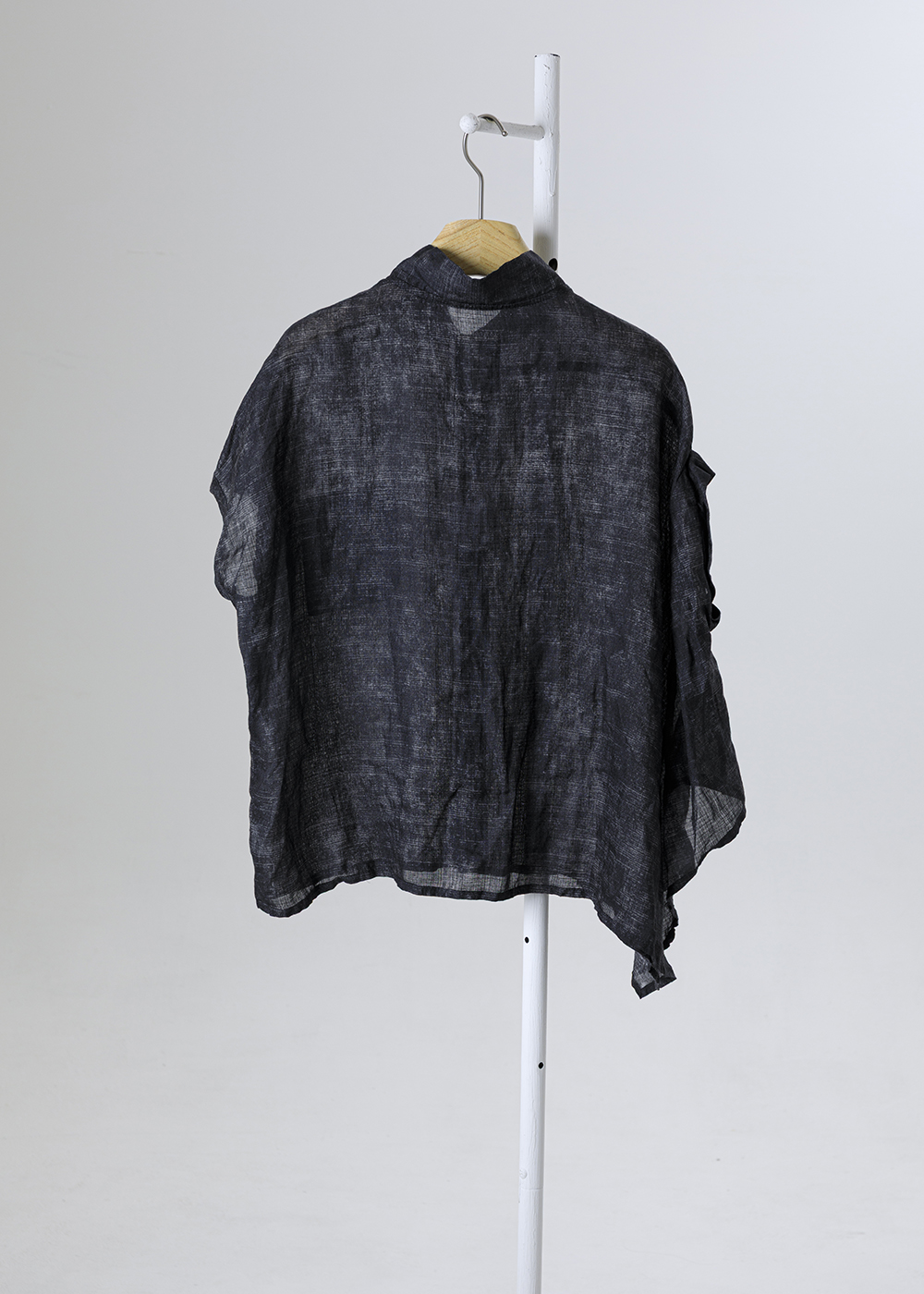  |苧麻微涼| 斜角寬幅不對稱下擺節紗襯衫