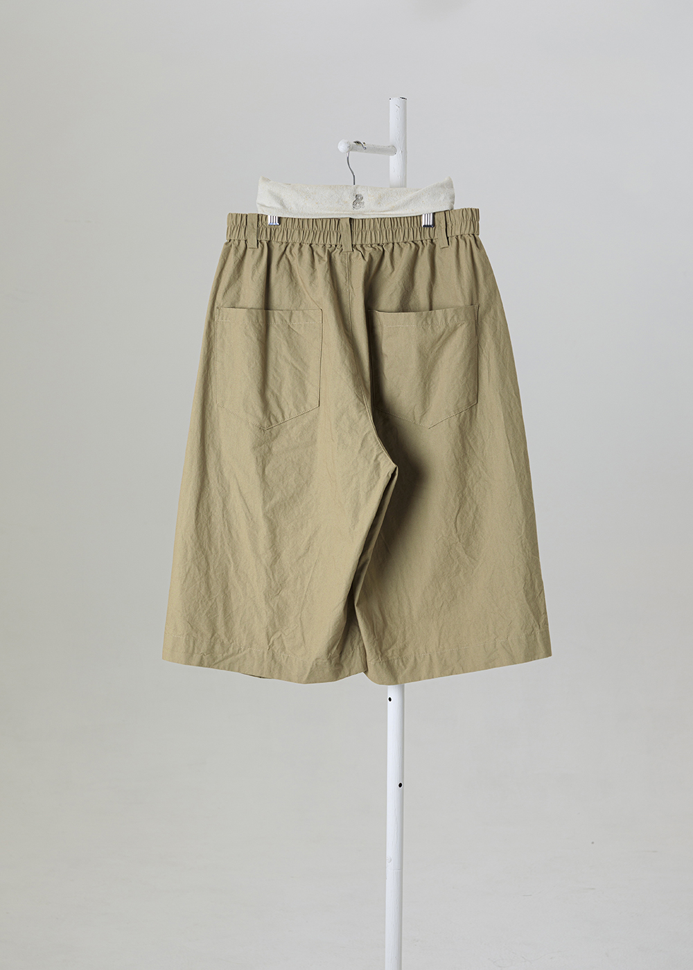 雲朵縮褶空氣六分寬褲