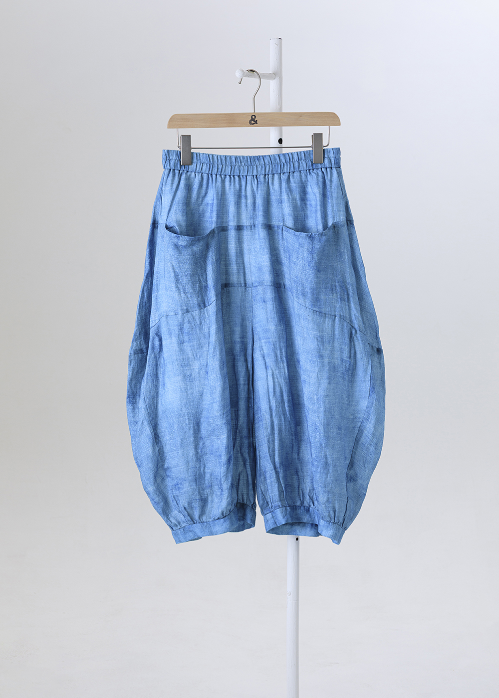 |苧麻微涼|痕跡壓紋氣球褲