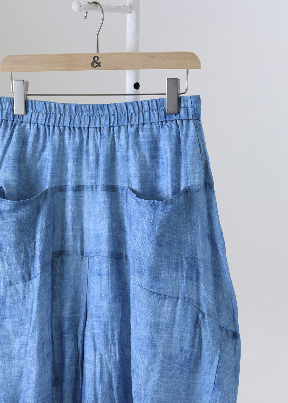|苧麻微涼|痕跡壓紋氣球褲