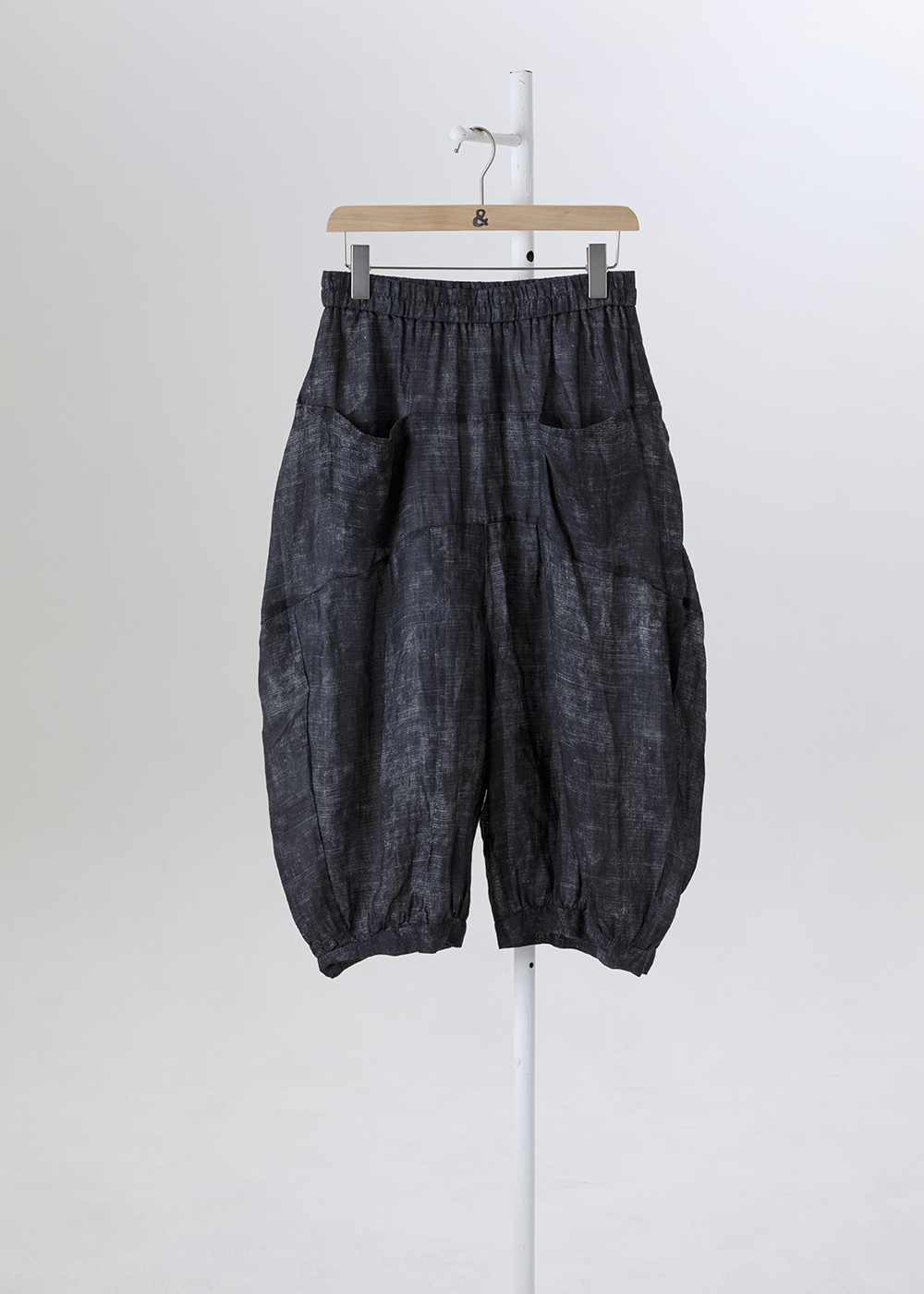 |苧麻微涼|痕跡壓紋氣球褲