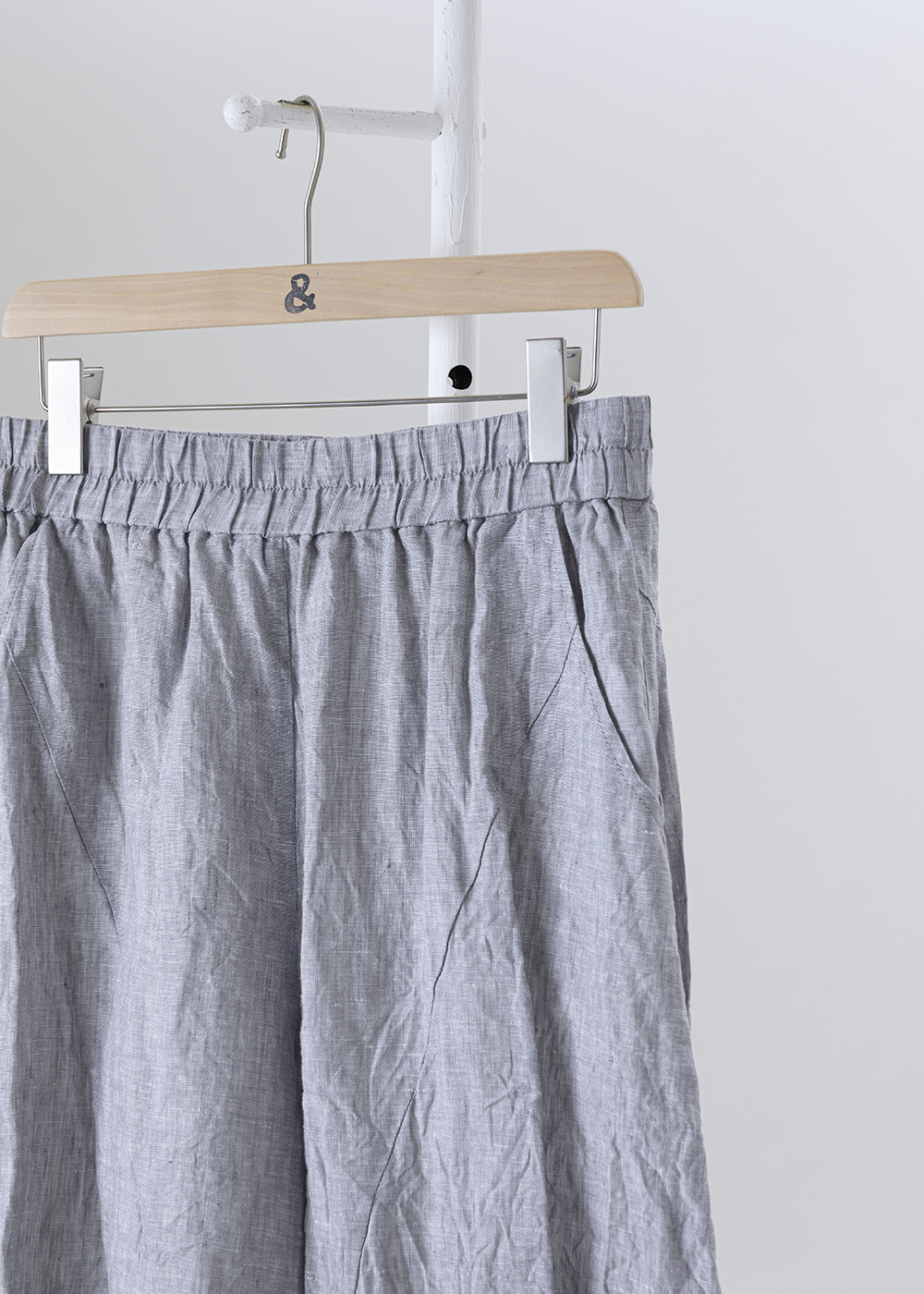 |日曬亞麻|彈腰廓型氣球褲