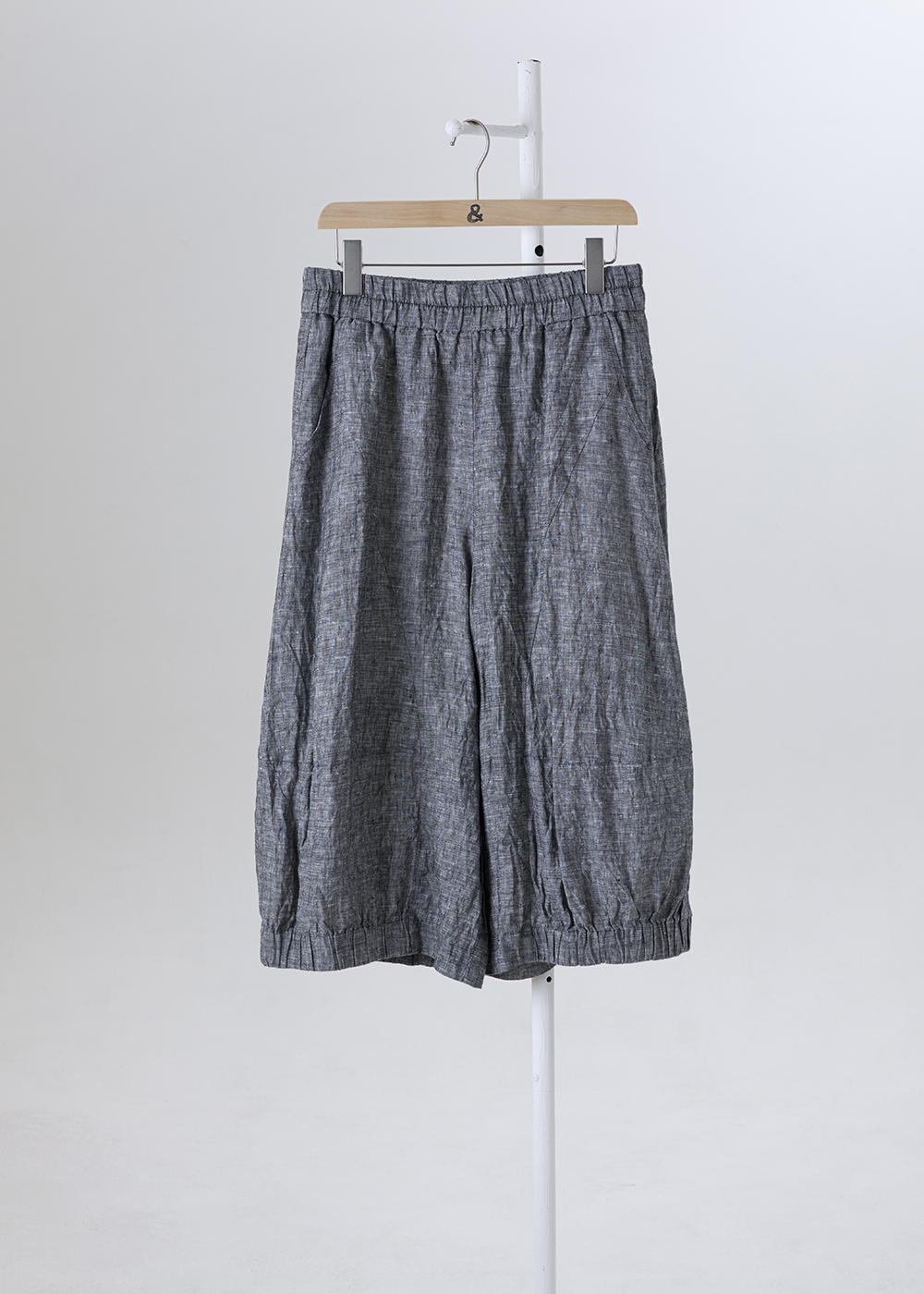 |日曬亞麻|彈腰廓型氣球褲