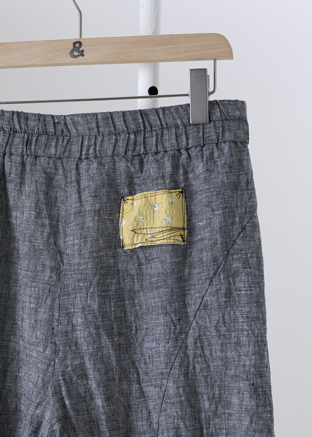 |日曬亞麻|彈腰廓型氣球褲