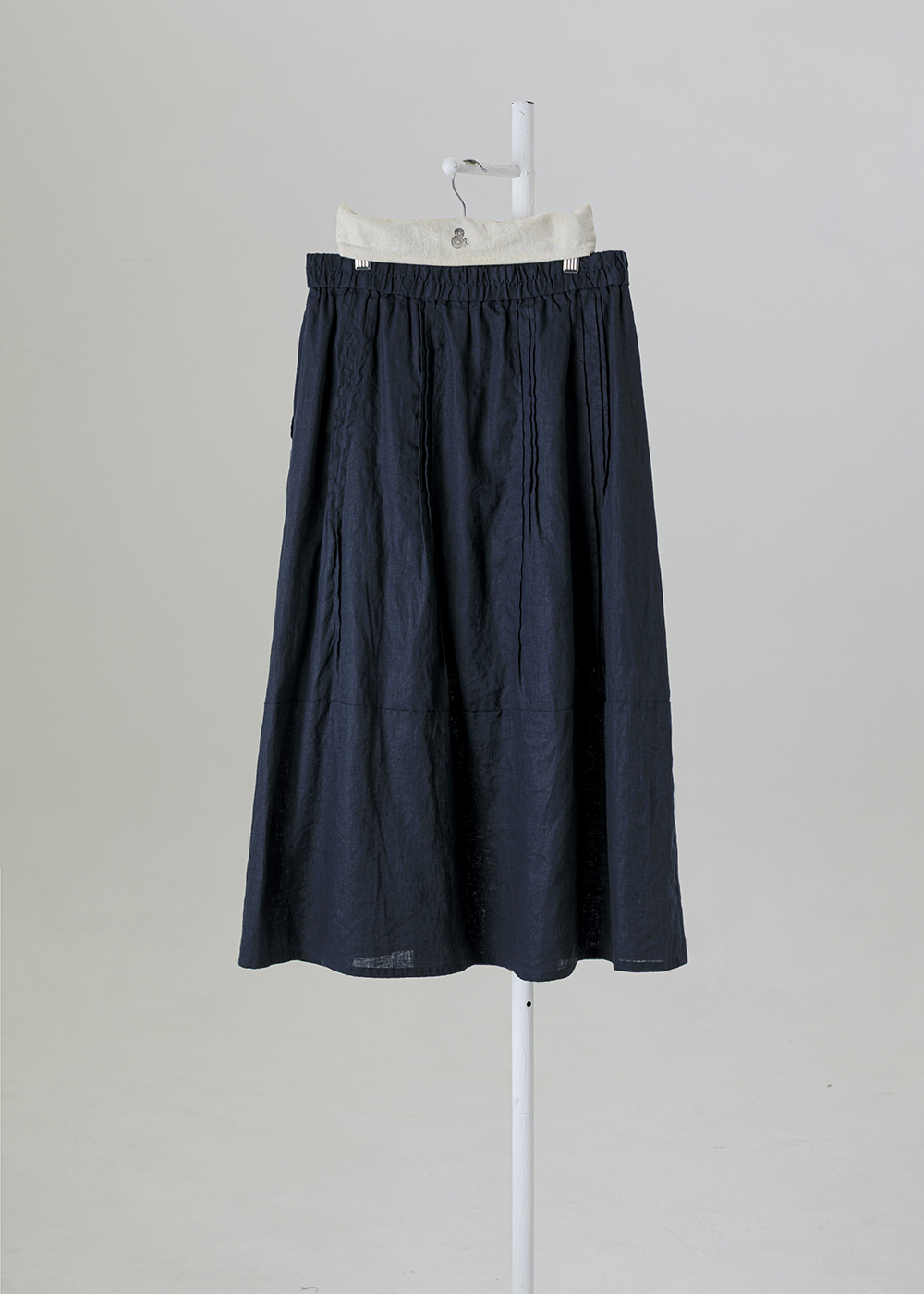 | 沁風麻織 |風動漣漪拼接空氣棉麻裙