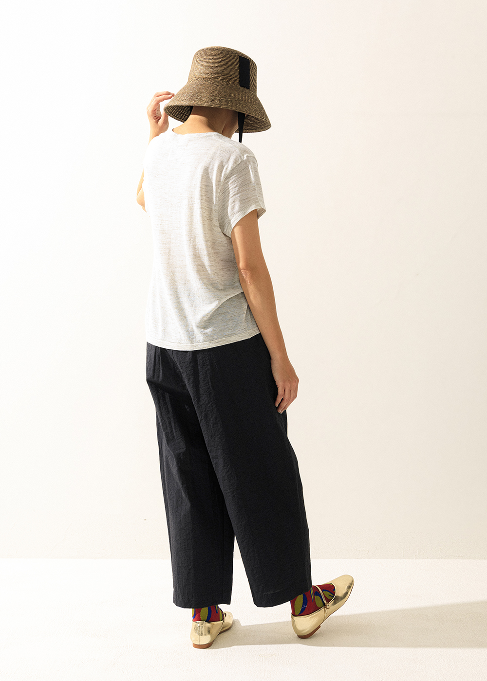  |純粹植感|疊韻斜襟不對稱寬褲