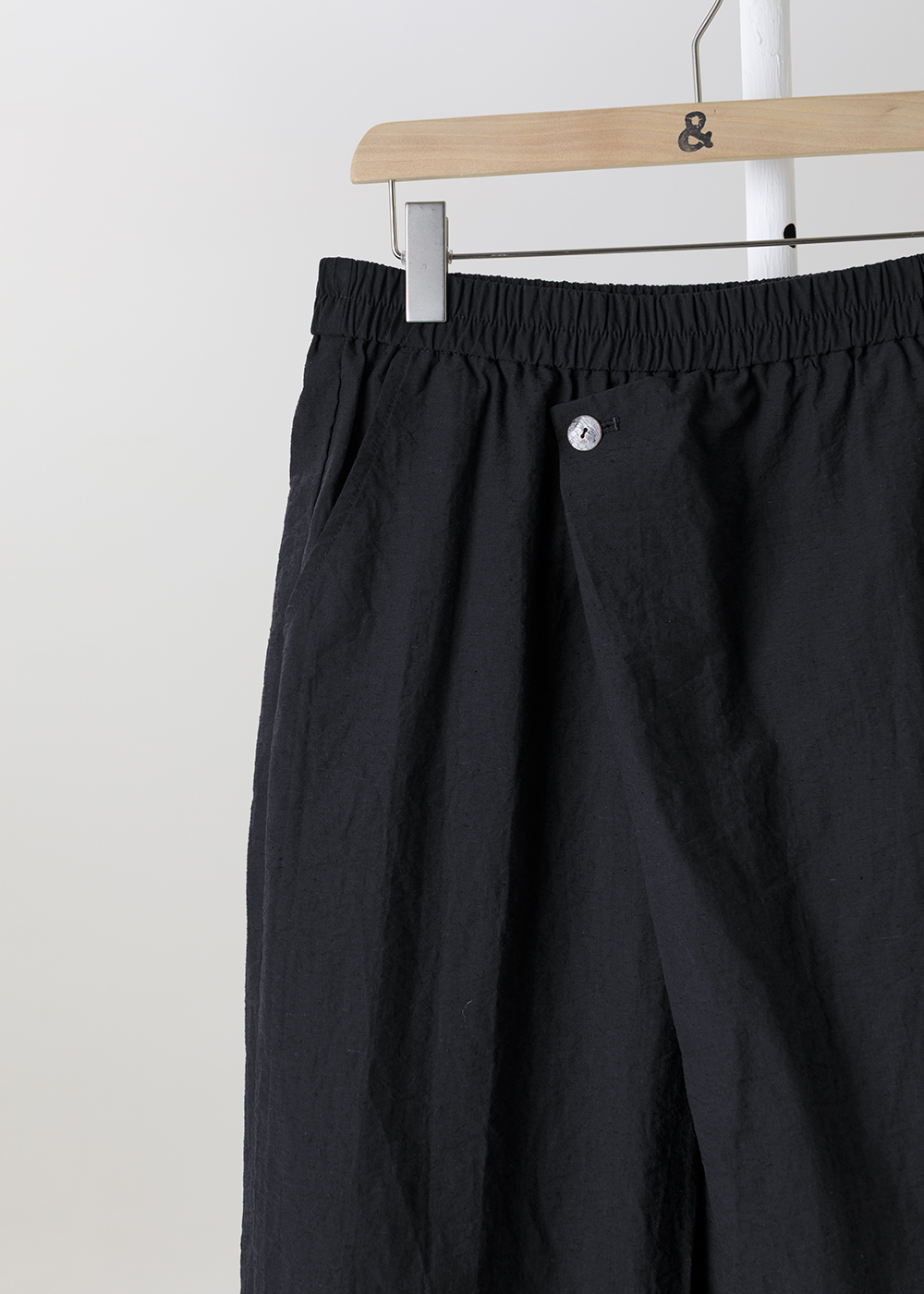  |純粹植感|疊韻斜襟不對稱寬褲