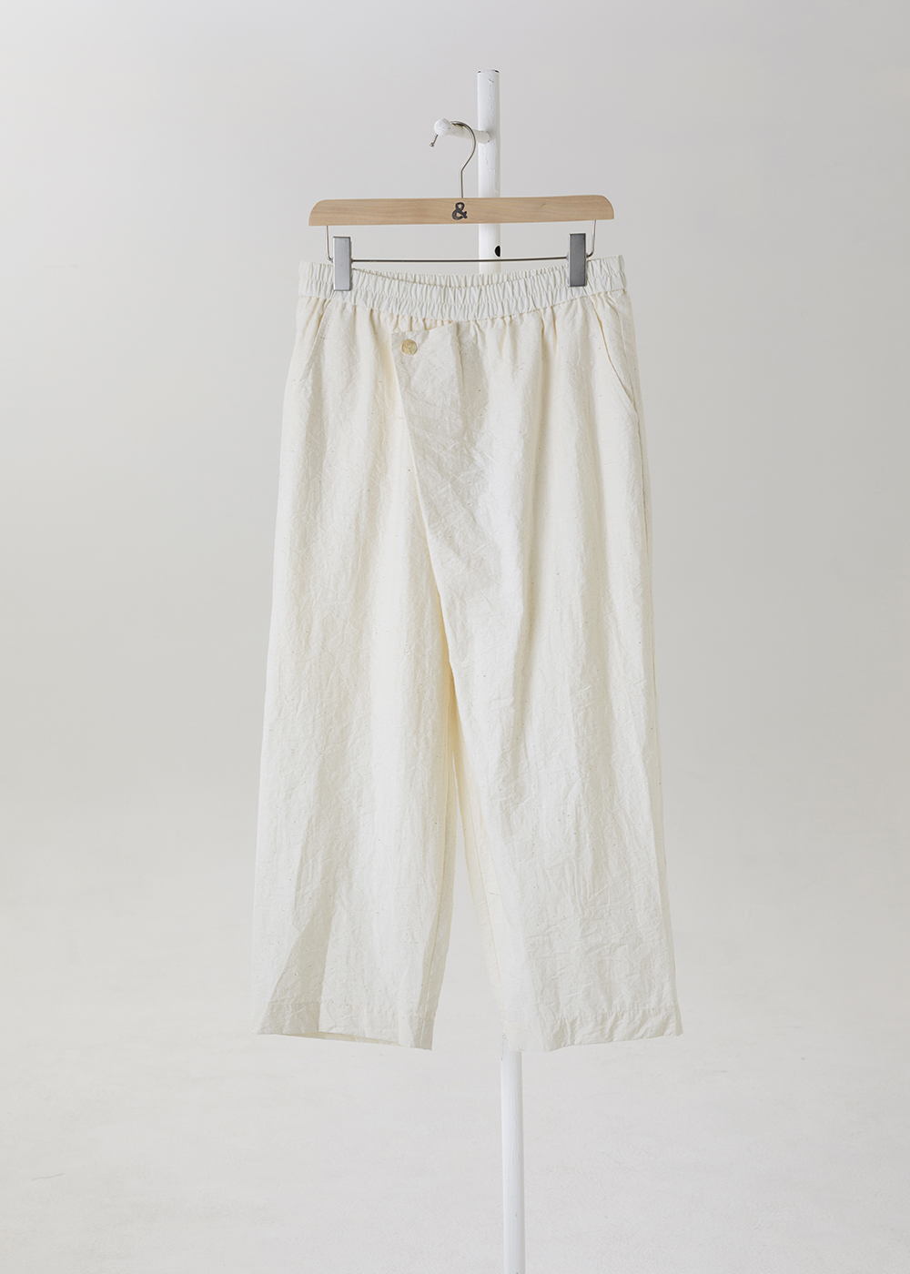  |純粹植感|疊韻斜襟不對稱寬褲