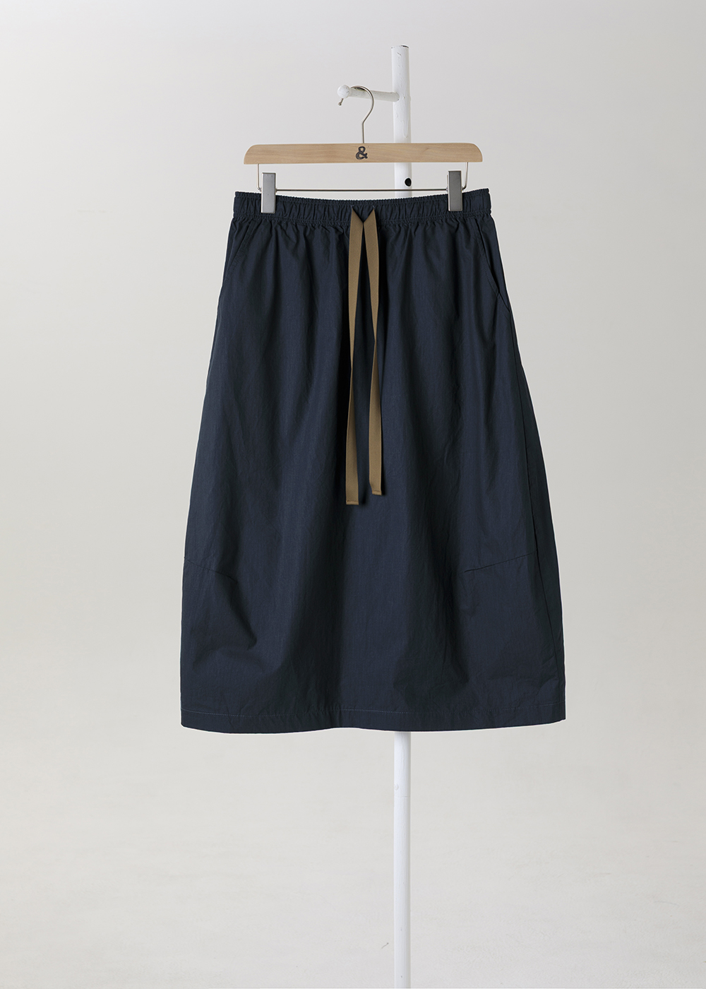 靜流空氣感微皺抽繩裙