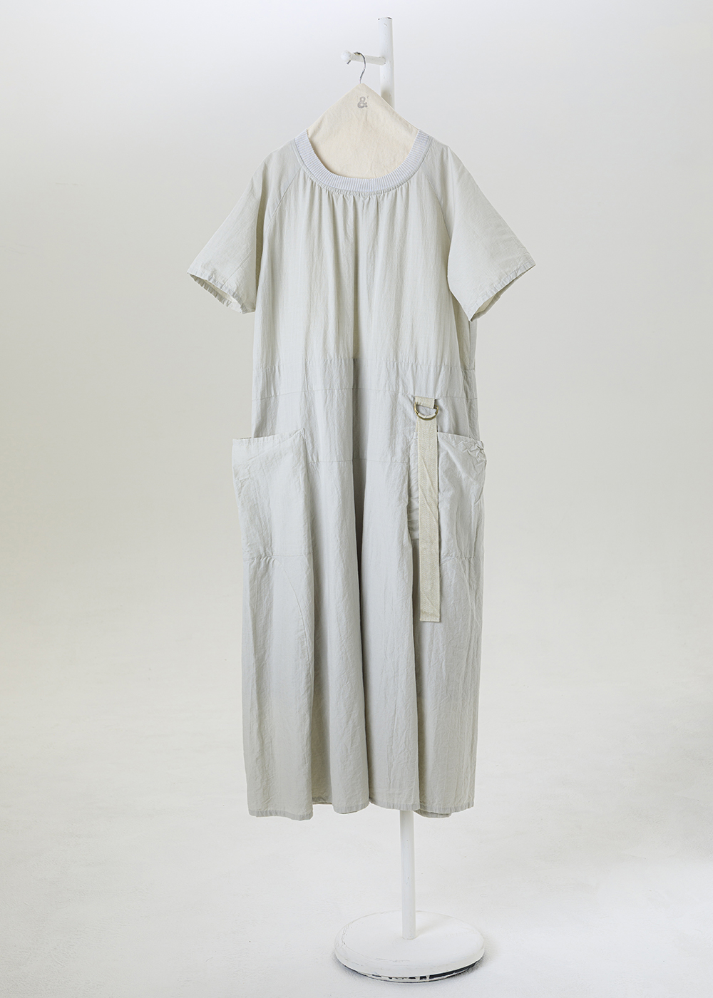 游牧織帶扣環大口袋洋裝 