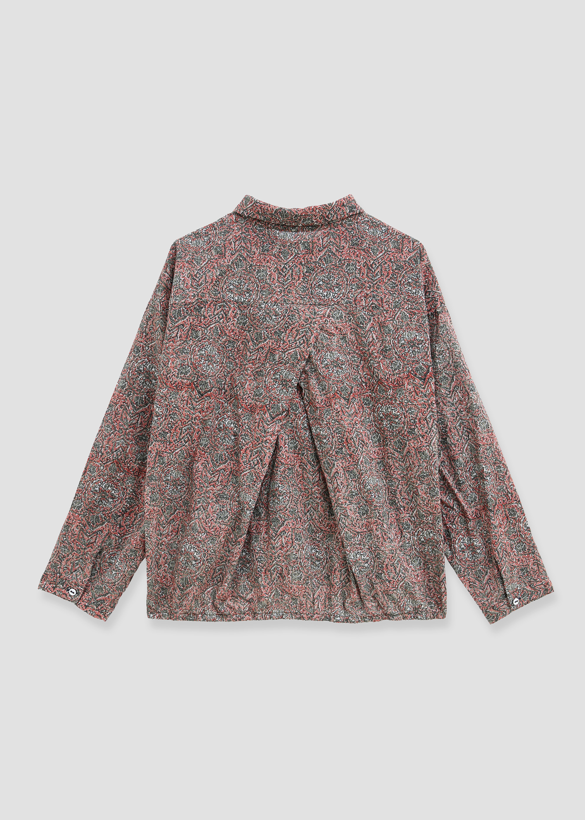 釦此為止單釦寬袖織紋上衣