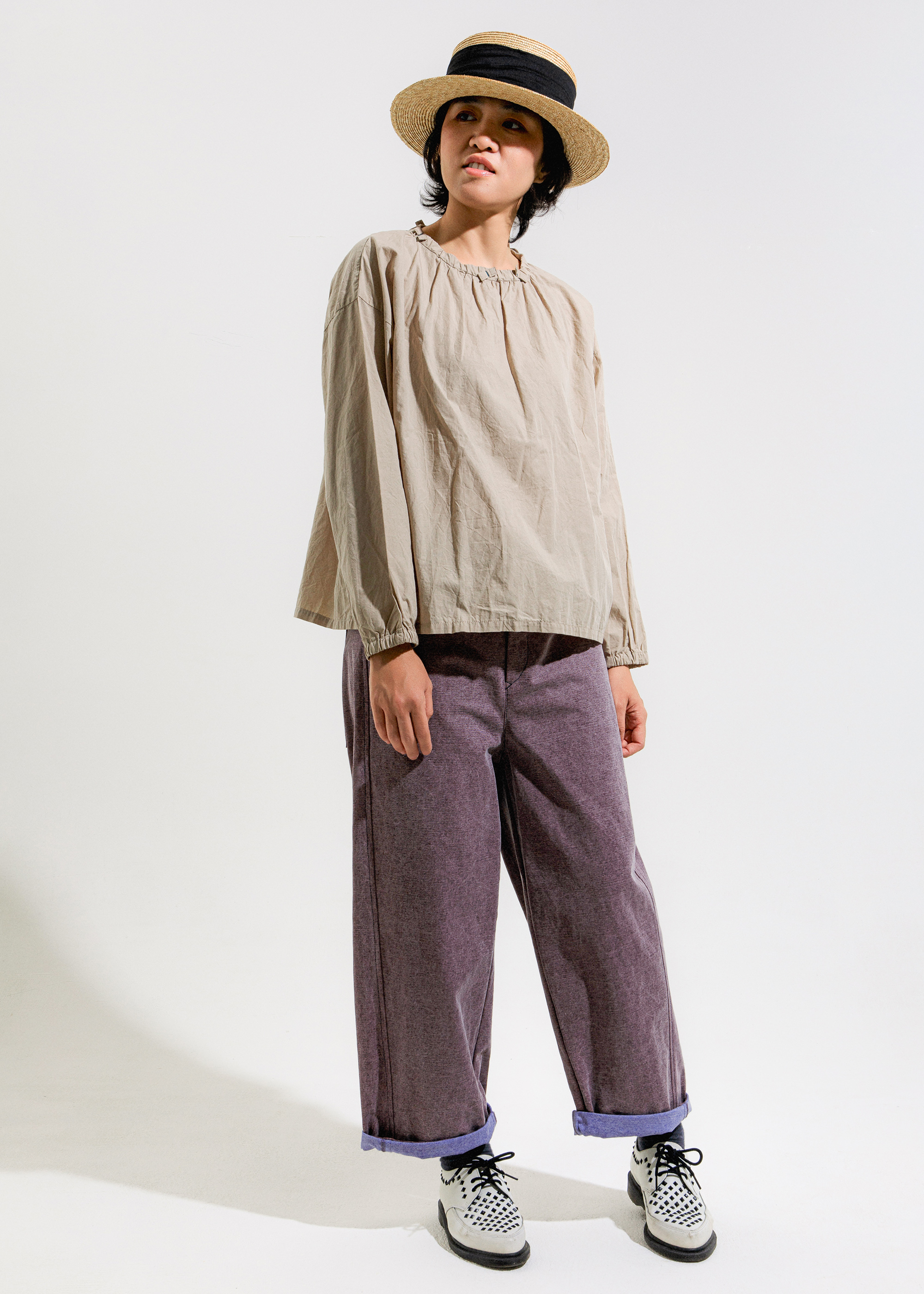 Jersey barrel leg pants 