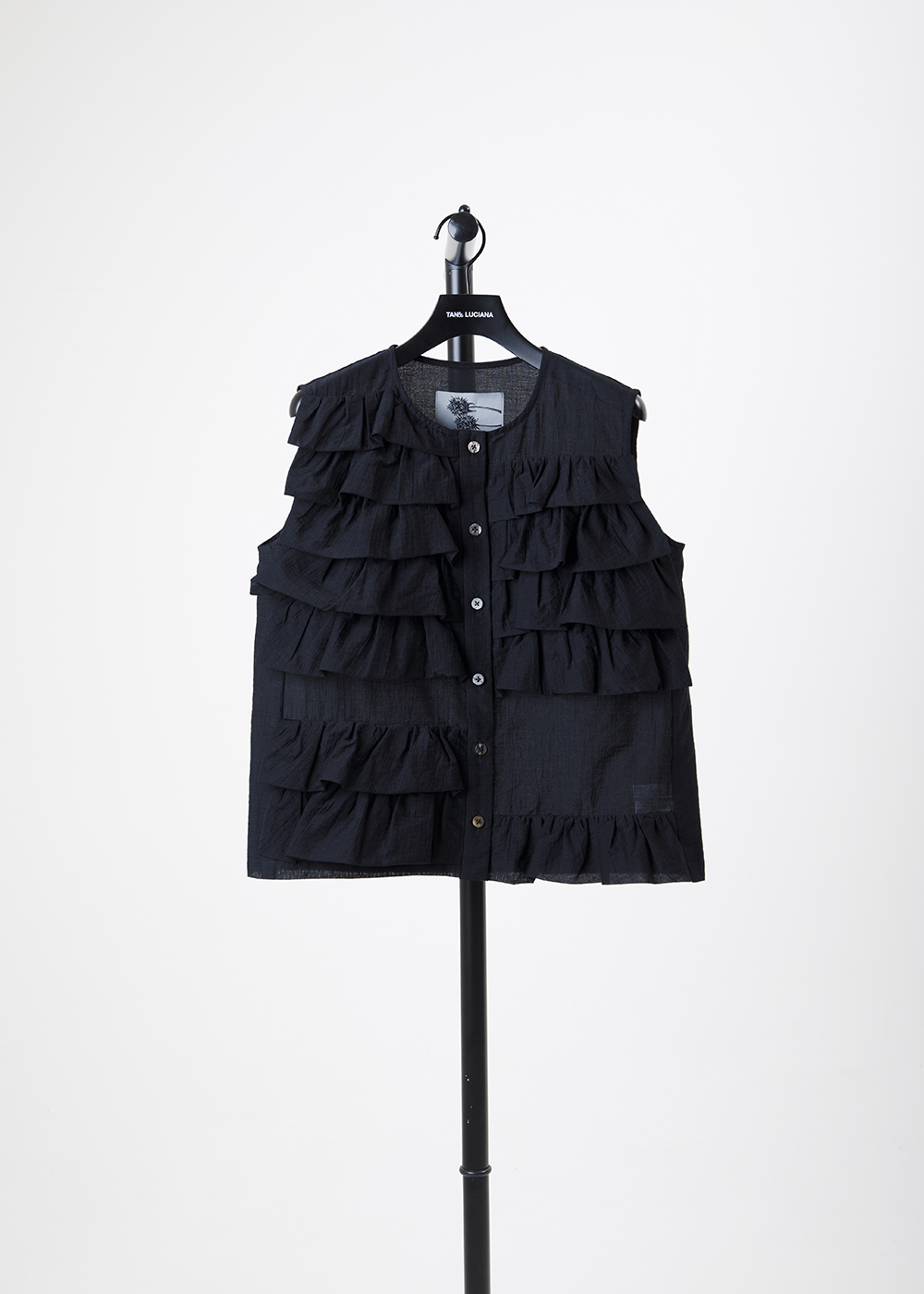 Sleeveless Ruffle Blouse