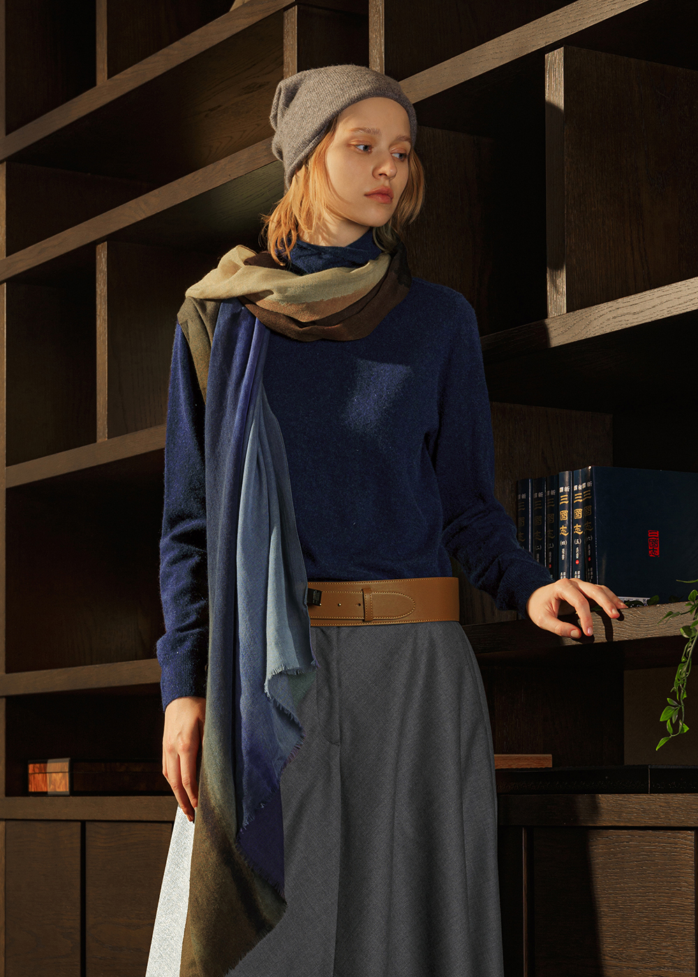 溫潤高領羊絨套頭毛衣