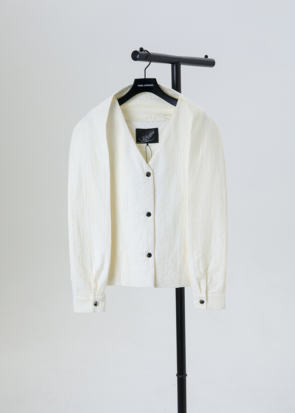 假袖綁帶鋪棉背心