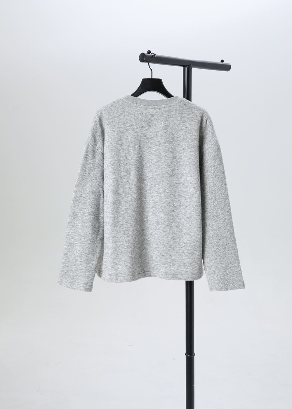 不對稱半門襟針織上衣