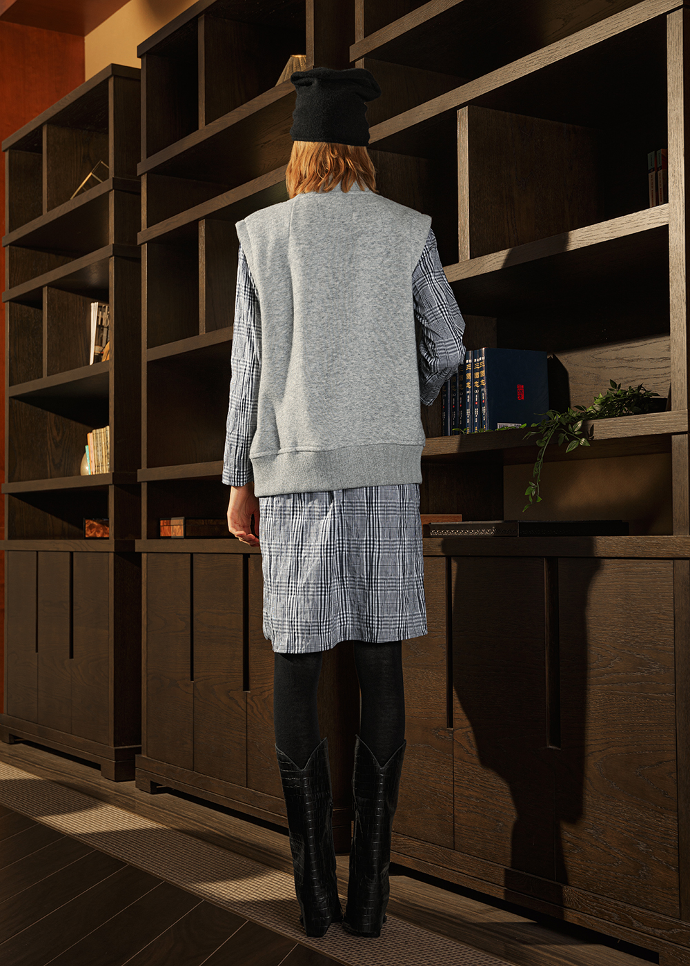 活褶羅紋針織背心