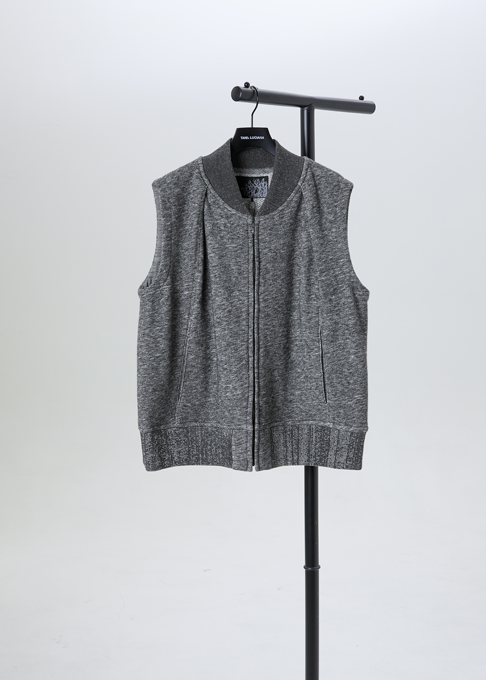 活褶羅紋針織背心