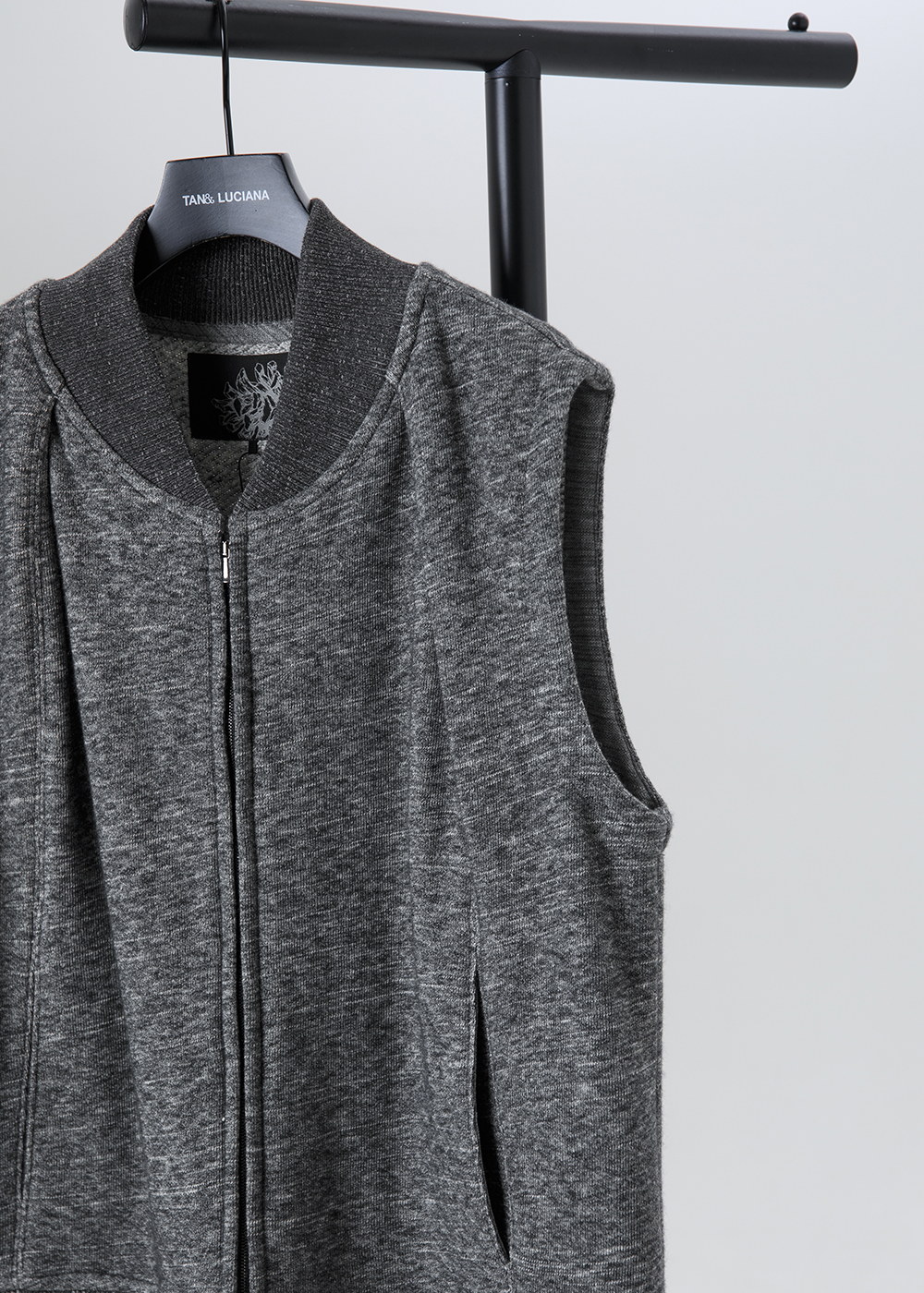 活褶羅紋針織背心