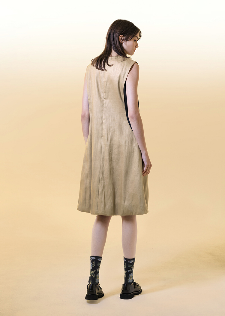 Spliced Sleeveless Dress