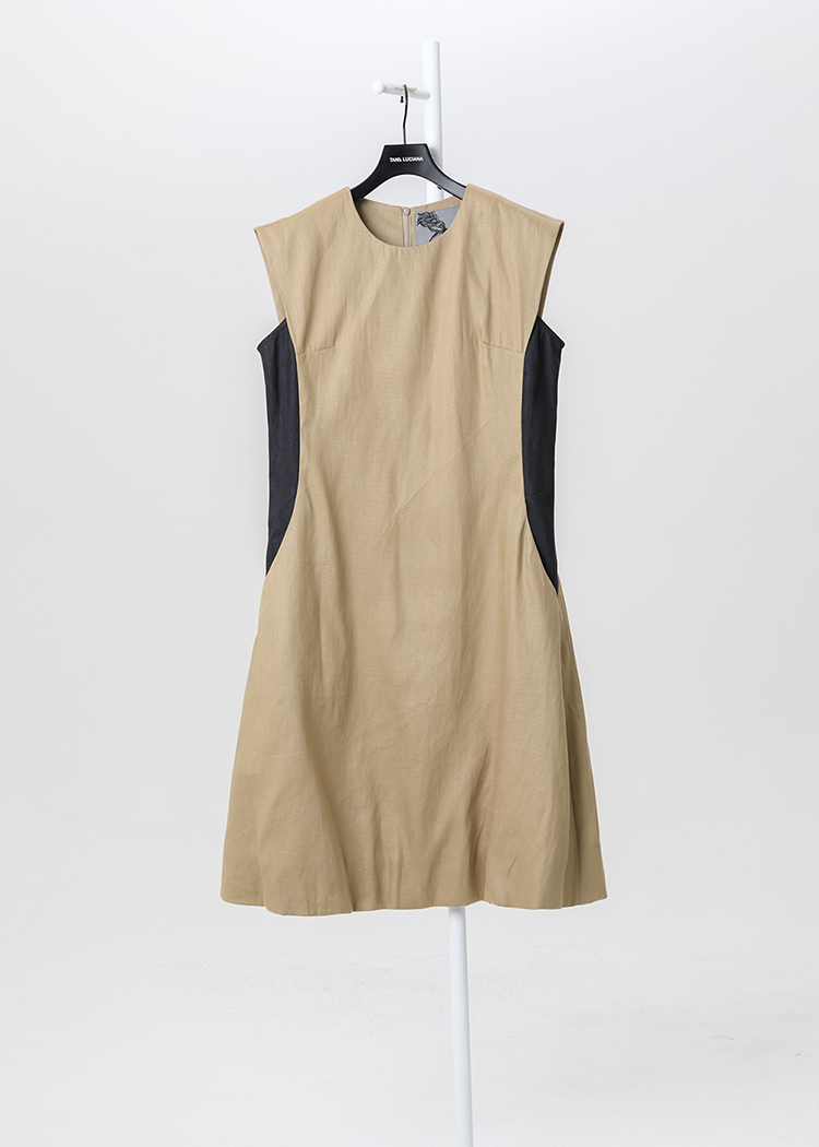 Spliced Sleeveless Dress