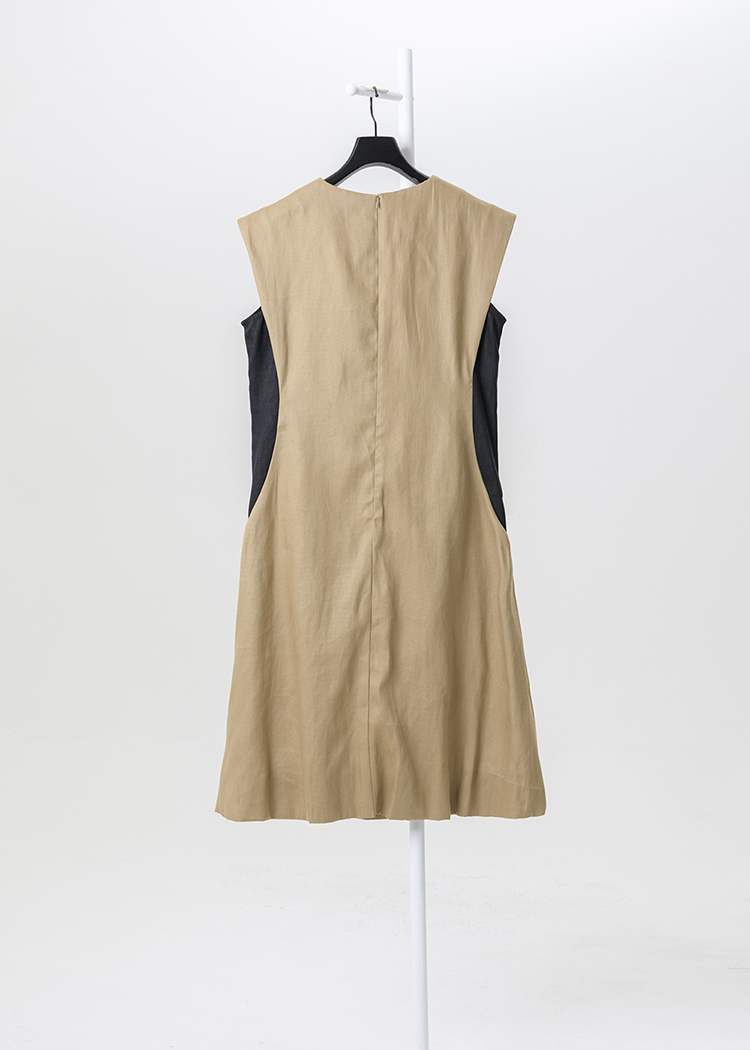 Spliced Sleeveless Dress