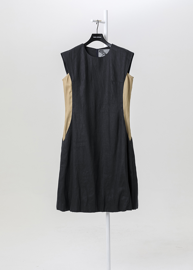 Spliced Sleeveless Dress